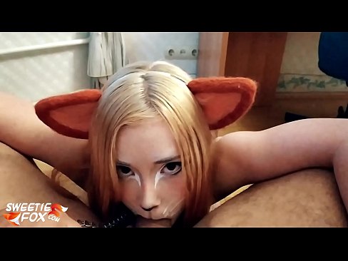 ❤️ Kitsune înghite pula și ejaculează în gură ❤️  at ro.hentai-ita.ru ❌️